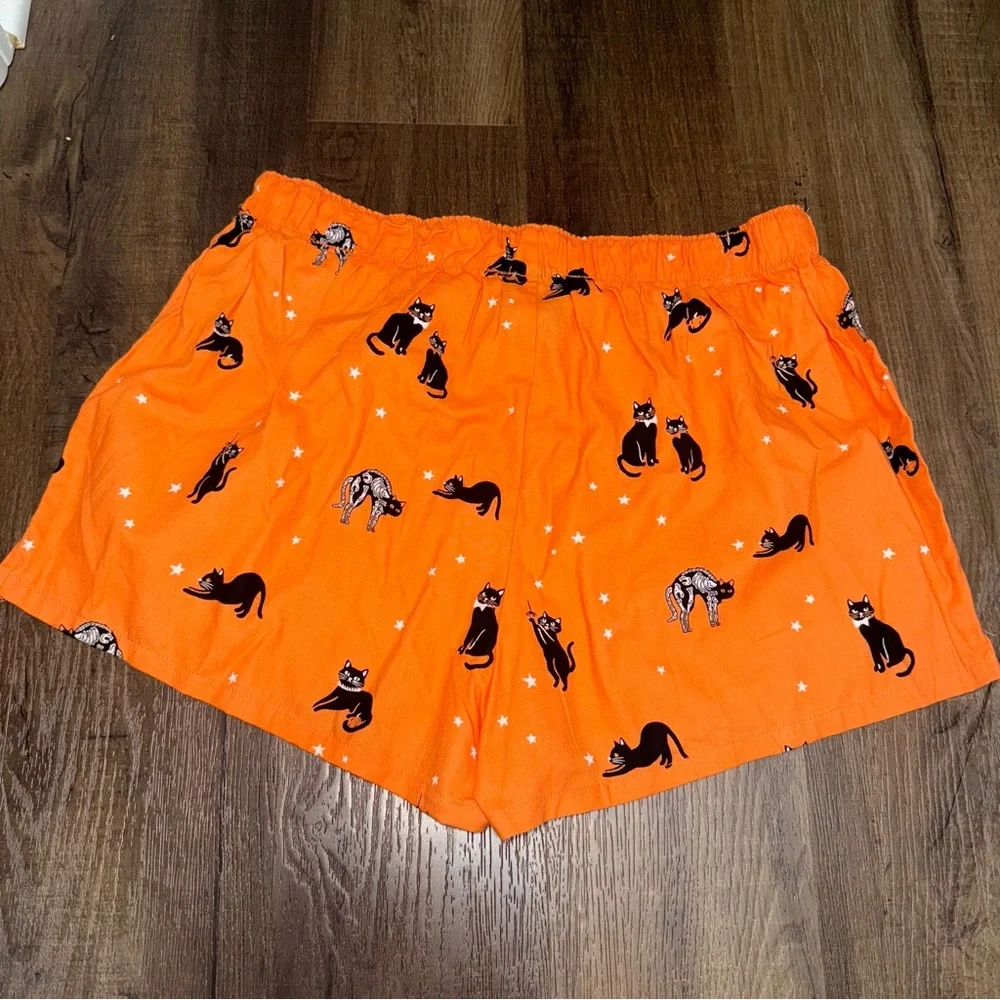 NWT Target Hide & Eek Orange Cat Print Pajama Boxer Shorts - Picture 4 of 4